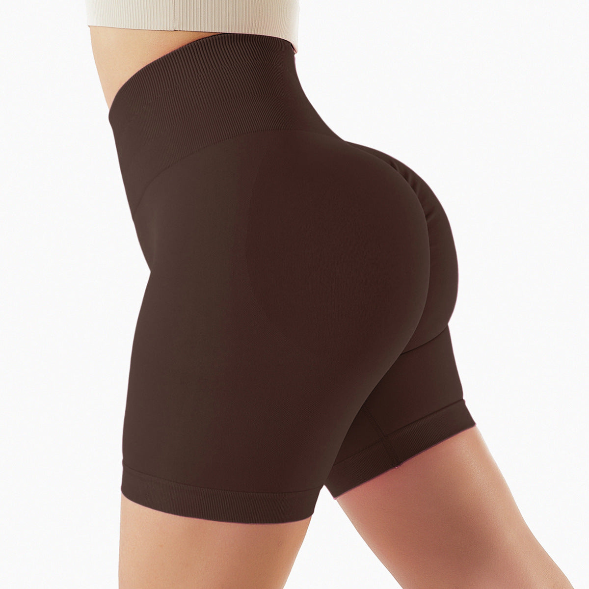 High-Waisted Seamless Stretch Shorts