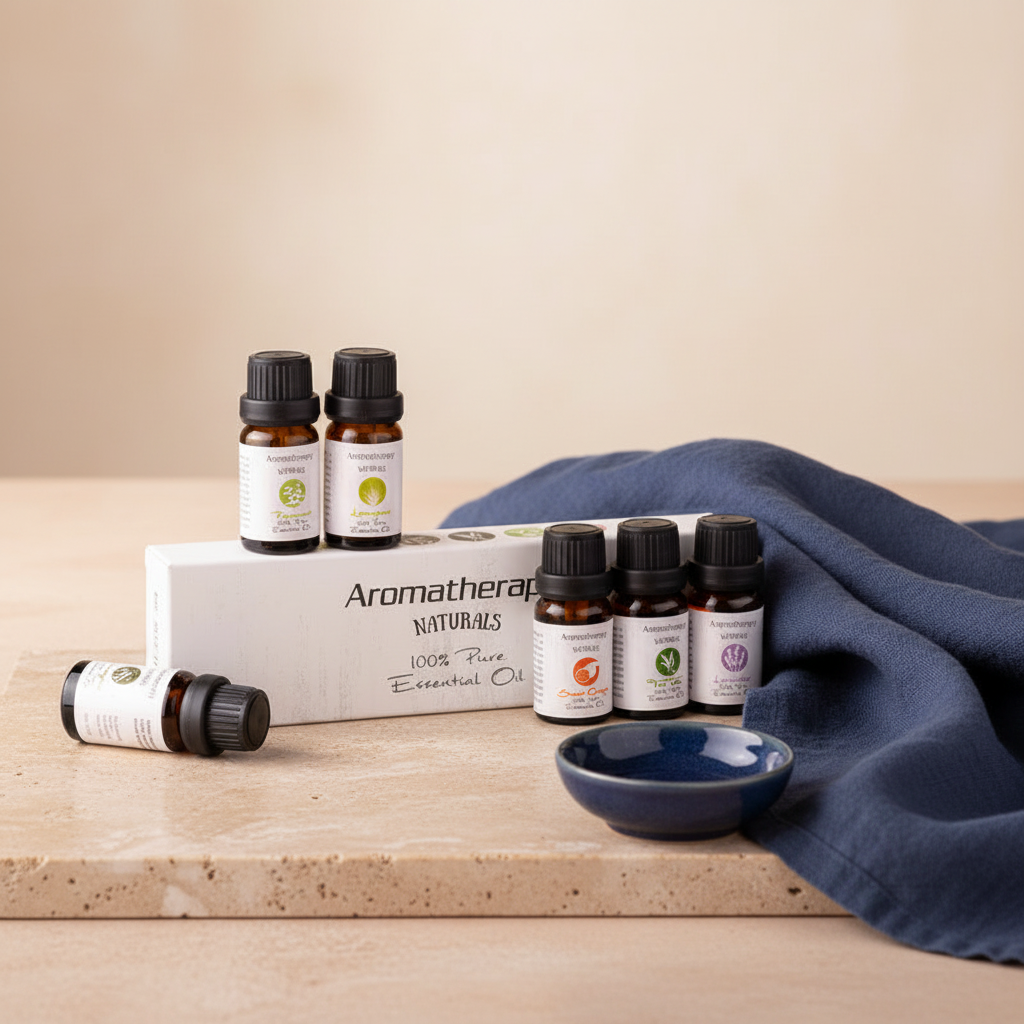 Zestaw olejków eterycznych do aromaterapii — 6 zapachów
