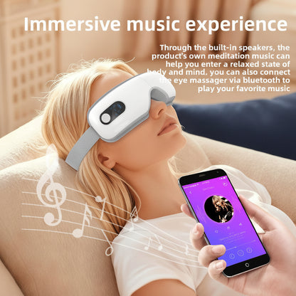 Smart Eye Massager with Heat & Bluetooth