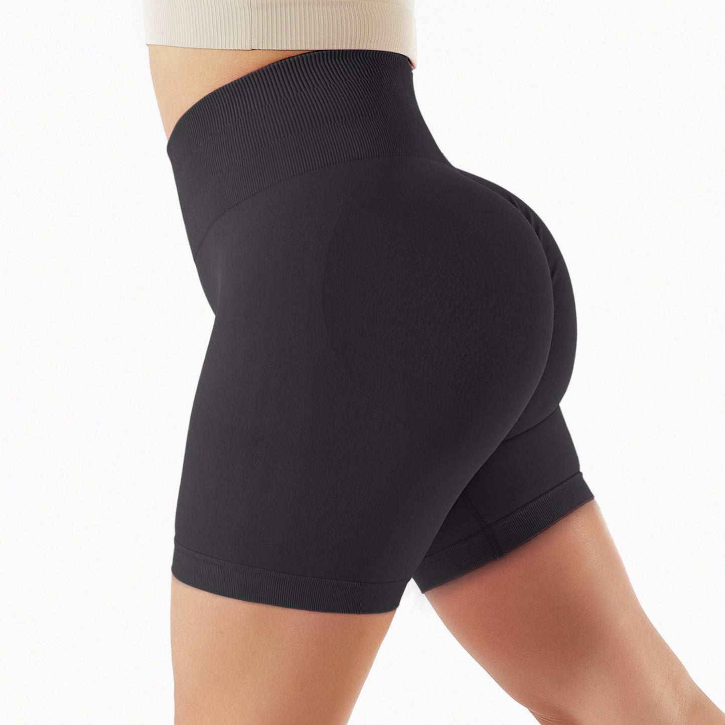 High-Waisted Seamless Stretch Shorts