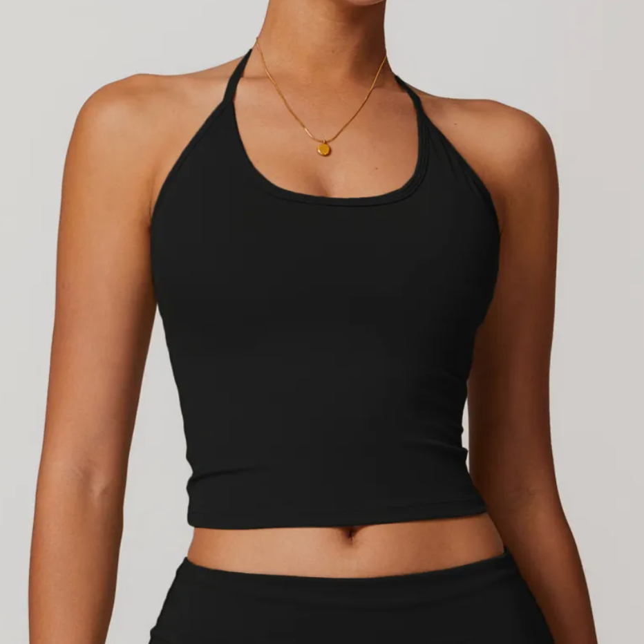 Tie-Back Halter Crop Top