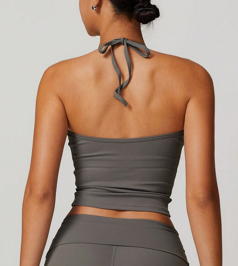 Tie-Back Halter Crop Top