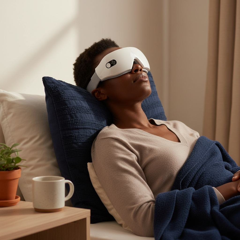 Smart Eye Massager with Heat & Bluetooth