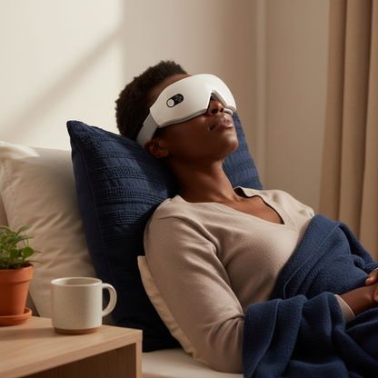 Smart Eye Massager with Heat & Bluetooth