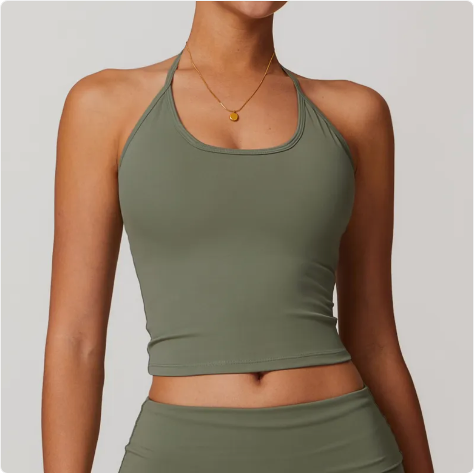 Tie-Back Halter Crop Top