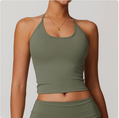Tie-Back Halter Crop Top