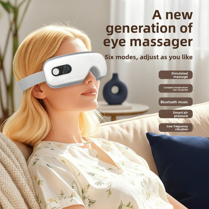 Smart Eye Massager with Heat & Bluetooth